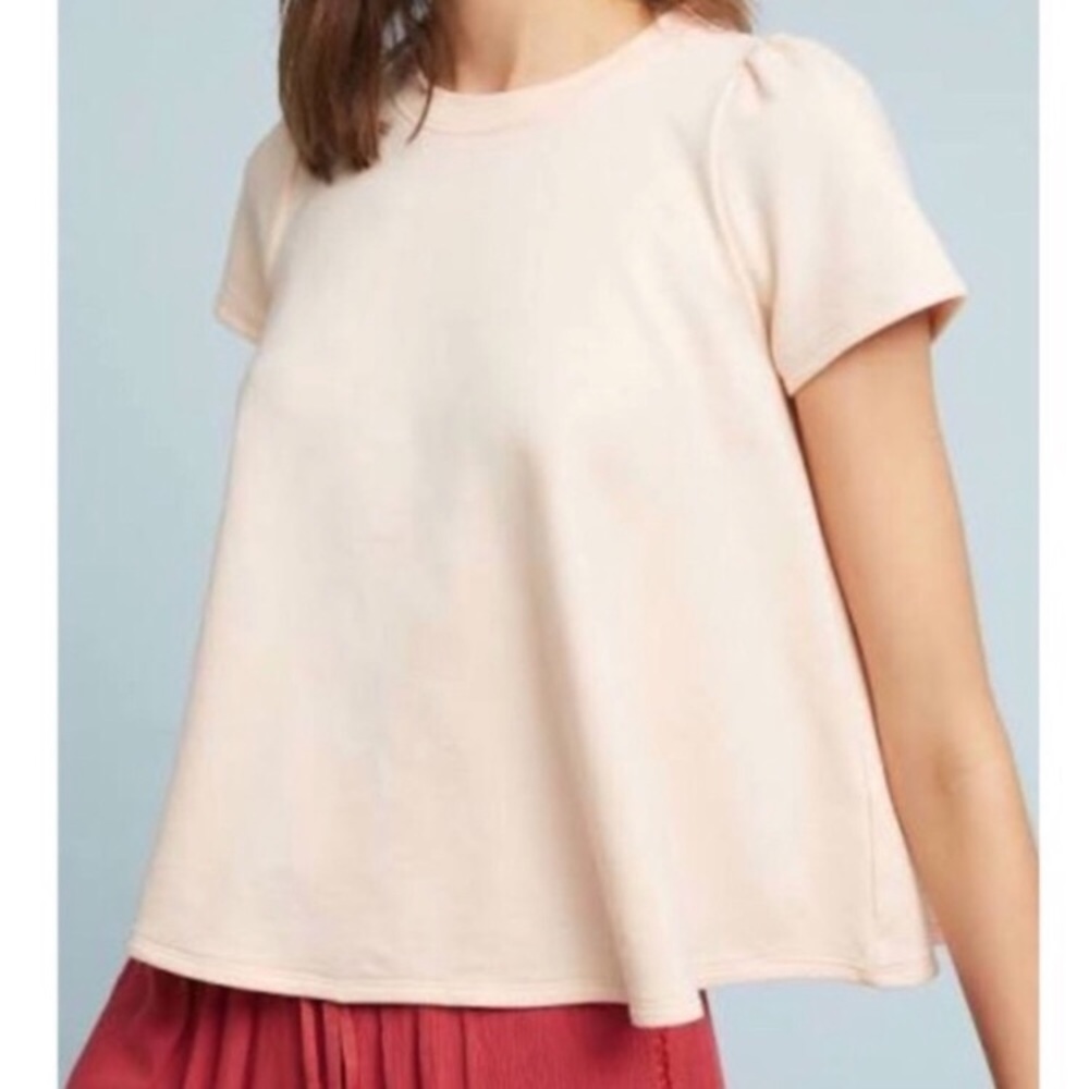 Anthropologie Eri + Ali  Pink Swing Blouse S